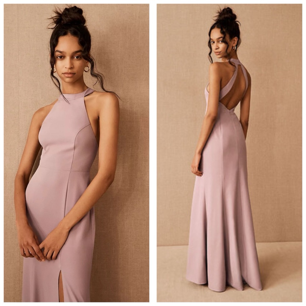 BHLDN Serephina Crepe Maxi Dress - Lilac Smoke